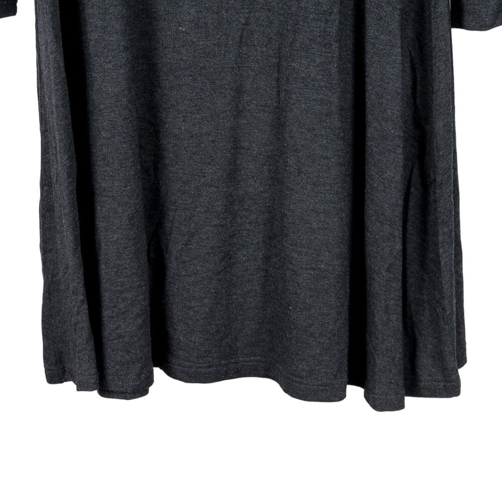 Workshop Republic Clothing Swing Dress M Womens Gray Long Sleeve Rayon Stretch - Picture 4 of 6